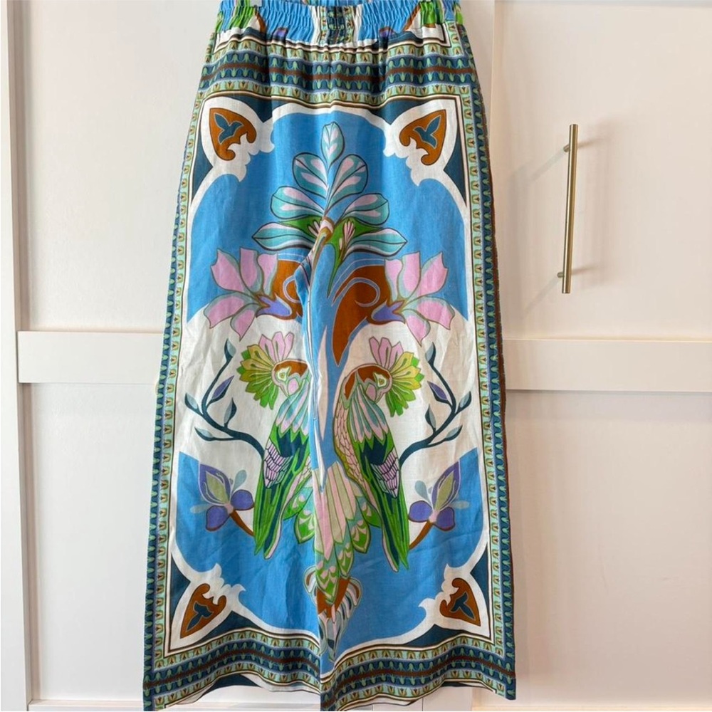 Lug Von Siga Madison printed wide-leg trousers, colorful bird floral 40